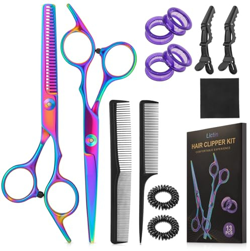 Lictin 6.7Tijeras de Peluquería Profesional,Corte de Pelo de Acero Inoxid