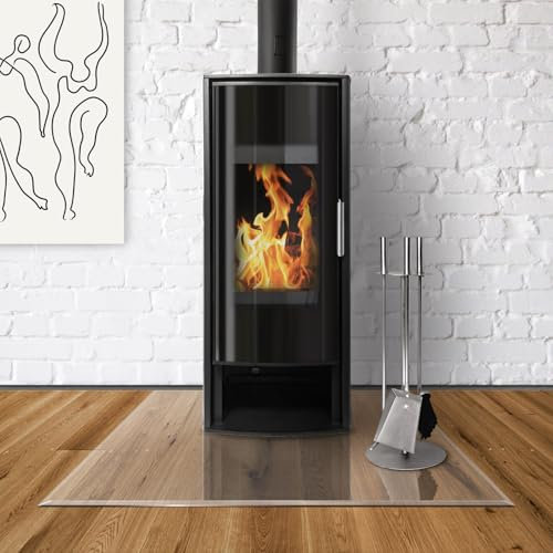 raik B40005 Kamin Glasplatte Quadrat inkl. Facette