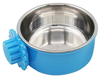 Daycount Cuenco de Acero Inoxidable Comida de Mascotas, para Colgar Comida, jaulas, Perro, Loro, pájaro, Bebida, Cuenco de Agua, Accesorio para Plato