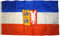 trends4cents Top Qualität - Flagge Schleswig-Holstein MIT Wappen Fahne, 90 x 150 cm, EXTREM REIßFEST, Keine BILLIG-CHINAWARE, Stoffgewicht ca. 100 g/m², sehr robust