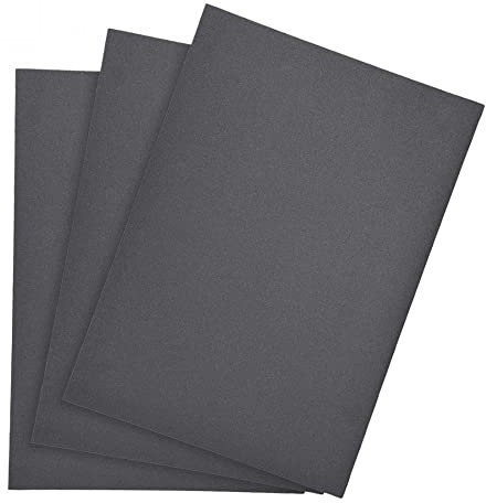 sourcing map Papier de Verre 500 Grain Imperméable Sec Humide 280 x 230 mm 3Pcs