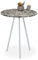 Relaxdays Beistelltisch Mosaik, runder Ziertisch, handgefertigtes Unikat, Mosaiktisch, HxD: 50 x 41 cm, weiß-Silber