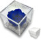 PREMIUM ROSE - Cubo Rosa Stabilizzata Blu 8 cm con Marmo di Carrara - Rosa Eterna Stabilizzata Made in Italy - Idea per Bomboniere, Lauree e Battesimi - Blu A 1081