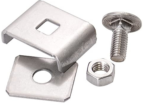 Bentatec Eckverbinder Set klein Edelstahl für Doppelstabmattenzaun Zaun Mattenverbinder (5)