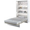Schrankbett LENART Wandklappbett 120x200 BED CONCEPT Gästebett Vertical Weiß satiniert