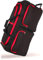 Extra Large Wheeled Holdall Suitcase Sports or Travel Bag Trolley Luggage (34, Black/Red)