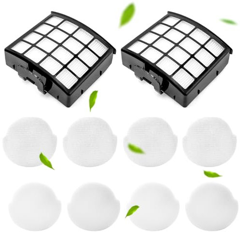 Sponge Filter Cleaning Filter Set for Shark Lift-Away Bagless Upright NZ850UK NZ850UKT Vacuum Cleaner Filter Accesories (2 Filter, 8 Sponge Filter)