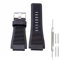 Kevisae 34 mm x 24 mm Gummi-Silikon-Uhrenarmband, kompatibel mit Bell & Ross B&R BR-01 BR-03 92 Diver mit gratis Federsteg-Werkzeug, Bell & Ross Uhrenarmband (Silberschnalle)
