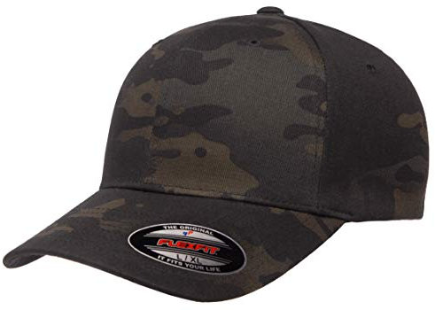 Flexfit Delta Nahtlose Carbonkappe, Multicam Schwarz, XX-Large