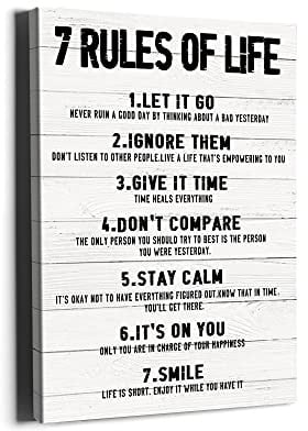 7 Life Of Rules Wandbild 30,5 x 40,6 cm