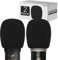 Geekria For Creators Lot de 2 pare-brises en mousse compatibles avec TONOR Q9, TC20, TC30, TC40, TC-2030, ORCA-001 - Protection contre le vent pour microphone - Filtre en mousse éponge (noir)