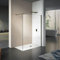 AIDAL Paroi de douche à l'italienne en verre securit 8mm transparent 120x200 avec barre de fixation 90cm et profilé Bronze
