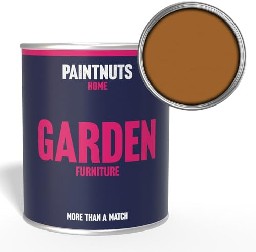 Paintnuts Garden Furniture Paint - RAL-8001 - OCHRE BROWN Satin 1 Litre Tin