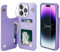 VANAVAGY Wallet Case Compatible for iPhone 15 Pro Max,Leather Flip Folio Shockproof Phone Cover Fit Magnetic Car Mount [Screen Protector Included] with Credit Card Holder, Clove Purple