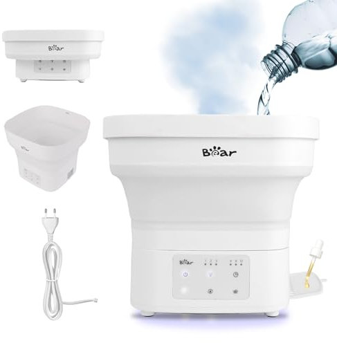 Bear Plegable De 4L, Humidificador Portátil Con Disco De Aromaterapia, Boquilla De 360° Con Luz Nocturna, Apagado Automático Temporizado, 28db Super Silencioso, Apto Para Bebés Y Plantas.