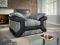 CosyCraft Dino sofa - corner sofa, 3 2 seater, armchair, swivel chair, beige bown or grey black jumbo cord (GREY/BLACK, ARMCHAIR)