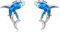DAYLINLOVE Hai Ohrringe 925 Sterling Silber Blau Opal Hai Ohrstecker Tier Ozean Schmuck Geschenke für Frauen Mädchen Mama Hai Liebhaber