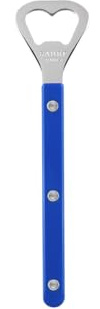 SABRE PARIS - Bottle Opener 16.3 cm - Bistrot Collection - Perfect for ppening Beer Bottles - Stainless Steel & Nylon - Dishwasher Safe - Lapis Blue - Brilliant Finish