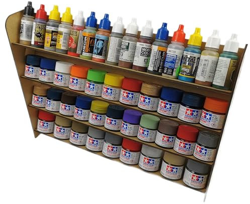 HobbyHold Paint Rack Farbregal Modellbau Vallejo Citadel Farbständer - Organizer für Farben - Tabletop Farben Aufbewahrung -Model Organizer Paint Station - Farborganisation - Farbhalterung