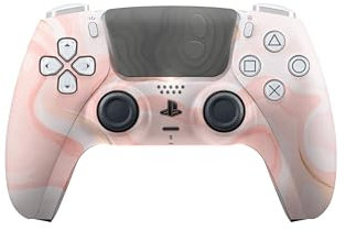 Controller Skin RETRO VINTAGE MARMO ROSA per PlayStation 5 (PS5): Sticker Adesivo per Personalizzare Il Touch Pad Joystick Completo Squadre Calcio STAMPA IN 4K
