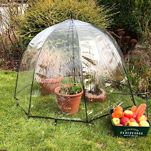 GardenSkill Greenhouse Umbrella Dome 1.2x0.75m H | Instant XL Bell Cloche Grow House | Garden Plant Protection Tomato Cage Cover for Strawberry Pots Seedling Raised Bed Flower (3)