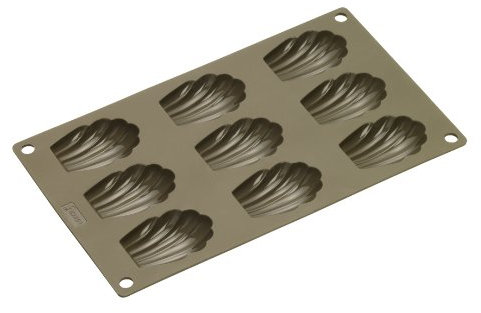 Lurch 85025 FlexiForm Madeleine 9-fach (6 x 4 cm) aus 100% BPA-freiem Platin Silikon, braun
