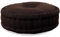livasia Meditationskissen - Ø 45x15cm - Pouf einfarbig, Yogakissen mit Kapokfüllung, Bodenkissen Yoga und Zen Meditation, Sitzkissen für Garten und Balkon, Zafukissen handgefertigt (Braun Uni)