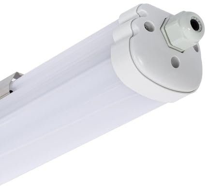 LEDKIA LIGHTING - Pantalla Estanca LED 120cm 36W | IP65 Resistente Agua y Polvo | Ahorro Energético | Ángulo Iluminación 120º | Ideal Exteriores e Interiores, Blanco Neutro 4000K, Policarbonato