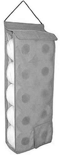 YNR Porte-rouleau de papier toilette à suspendre - Rangement mural pour rouleau de papier toilette - Peut contenir 10 rouleaux de papier toilette (gris)
