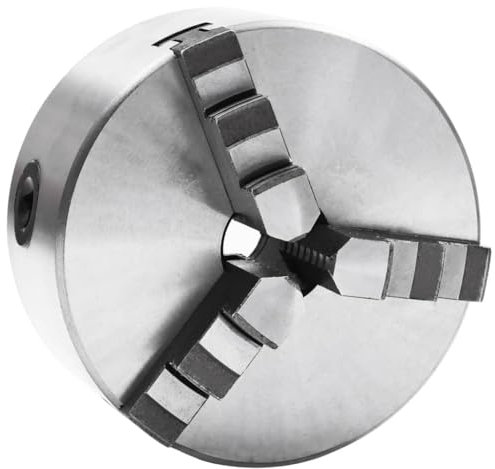 vidaXL Drehfutter 3-Backen Selbstzentrierend Backenfutter Dreibackenfutter Drehbankfutter Drehbank Drehmaschinenfutter 125mm Stahl 3000U/min