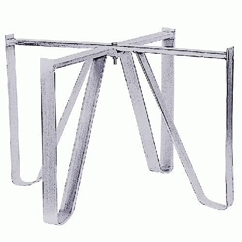 Inferramenta Piedistallo Pieghevole in Acciaio zincato con Altezza 30 cm per Sostegno di Botti Alimentari (Appoggio da Ø 65 cm per Botti da 200/300 Litri)