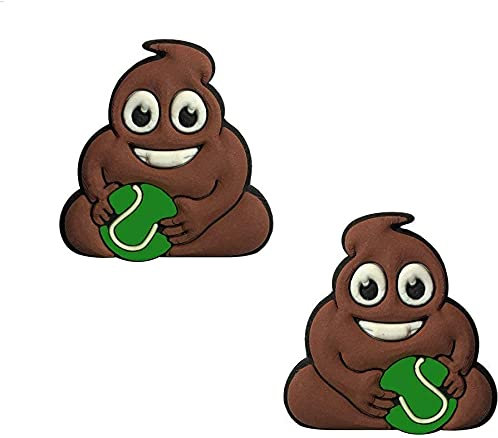 TT Sports Tennis Dämpfer 2er Sets in verschiedenen Varianten (Mittelfinger weiblich und männlich, Haufen-Emoji) Tennisdämpfer in verschiedenen Designs Vibrationsdämpfer (Häufchen-Emoji)