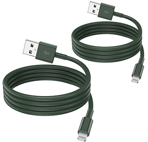 2 Pack Apple MFi Certified iPhone Charger Cable, 2m Lightning to USB Cord - Fast Charging, Long Cables for iPhone 13/12/12 Mini/11/11 Pro/Max/X/XS/XR/XS Max/8/7/6/iPad