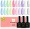 Yueshop Gel Nail Polish - 10 Pcs Macaroon Gel Polish Set Candy Colour Soak Off UV/LED Gel Nail Kit Varnish 8ml Manicure DIY Beauty