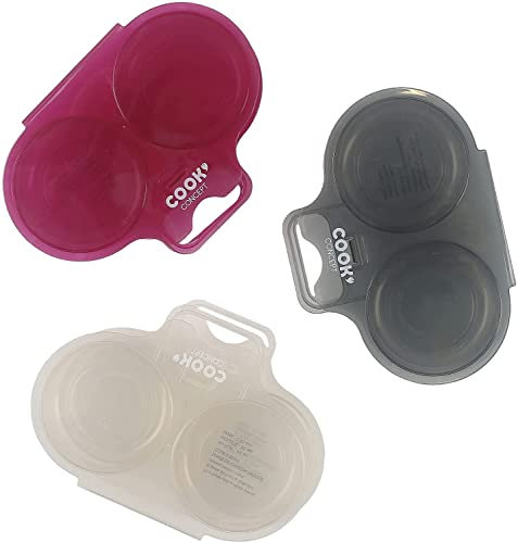 CMP - 1 Lots de 3 Cuit-Oeufs Spécial Micro-Ondes - Coloris Aléatoire