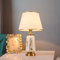Mengjay Tischlampe Wohnzimmer Tischleuchte Postmoderne Keramik Tischlampe Schlafzimmer Nachttischlampen Haushalt Gemütliches Luxuriös Hotel Zimmer Villa Leselampen Bürolampe E27 Tischlampen (Weiß)