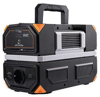 Centrale elettrica Technaxx da 300W con presa 230V, 3 porte USB, 12V per auto, capacità della batteria 315Wh per esterni, viaggi e campeggio –Onda sinusoidale pura, centrale elettrica portatile TX-201