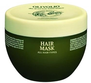 Olivolio Haarmaske mit 93% natürlichen Inhaltsstoffen & 100% Bio Olivenöl & für alle Haartypen - 250 ml