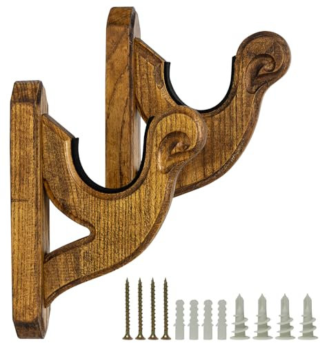Nitehawk Universal Decorative Wall Mount Gun Rack Display Hooks, Rifle/Shotgun Storage Hanger, Pack of 2