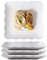 CLAY TONIC Claytonic Porzellanteller-Set mit geprägter Spitze, quadratisch, weiß, Servierteller für Pasta, Salat, Steak-Abendessen, Restaurant, Familienfeier, Küche, 20,3 cm, Weiß, 4 Stück