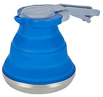 Pastoralist Silicone Folding Kettle 1500ml Portable Foldable Camping Kettle Tea Coffee Water Pot Dark Blue,Collapsible Camping Water Kettle