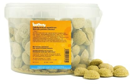 Boomy - Pferdebonbons - Zuckerfreie Belohnungsbonbons für Pferde - Karottenring - 1kg (Normal, Apfel)