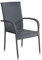 LC Garden Lübeck Stapelstühle 8er Set Schwarz stapelbare Gartenstühle Garten Armlehnstühle Bequeme Rückenlehne Balkonstühle Bistrostühle
