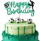Tortendeko Fussball, Glitzer Fussball Cupcake Topper Kuchendeko Happy Birthday Tortendeko Fussball Kinder Fußball Kuchendeko for Fussball Geburtstag Deko unge Geburtstag Party Fußball Fan Party