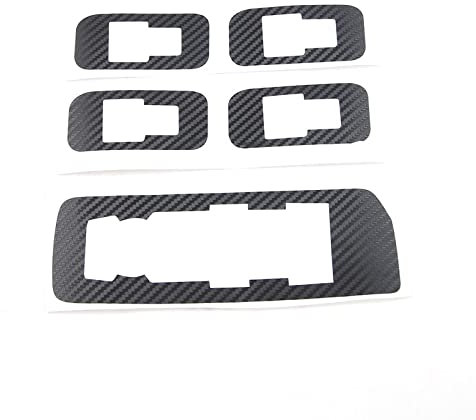 Generisch Tür-Anti-Kick-Aufkleber im Kohlefaser-Stil, schmutziger Schutzaufkleber for Ford F150 2015+(Button Sticker)