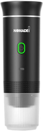 Nomade Café Machine à Espresso Portable, Type 3 en 1 : Café Moulu ou utilisation possible avec Capsules Nespresso®, comptatible avec capsules Dolce Gusto®, 750g, Métallique (Noir)