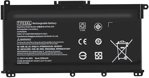 11.55V 41.9WH 3630MAH HT03XL Laptop Battery Compatible for HP Pavilion 14-CE 14-CF 14-CK 14-DF 14-DH 14-MA 14 cm 14Q-CS 14Q-CY 15-CS 15-DA 15-DB 15-CW 17-by 17-CA
