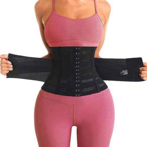 XFSRG Ceinture Amincissante Corset Taille Réglable avec Soutien Lombaire Gaine de Sudation pour Le Fitness et l’Usage Quotidien(M)