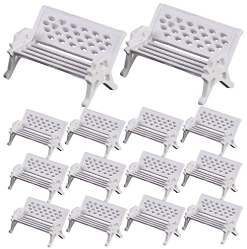 Yardwe 20stücke Miniatur Gartenbank Mini-Haus-dekor Für Puppenhaus Realistische Parkbank Modelle Dekoration Für Wohnräume Kinderzimmer Und Miniaturlandschaften