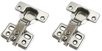 LIKERAINY 95 Grado Totalmente Solapado 35mm Mini Bisagra del Marco para Puerta Bisagras Corta para Puertas de Empotrado Mueble Armario Juego de 2